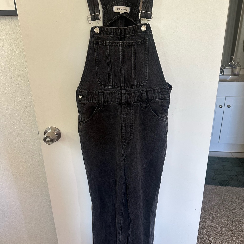Madewell Black Denim Overalls